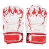 Профессиональные перчатки ММА без пальцев из ПУ кожи, перчатки для бокса Санда для работы с боксерским мешком, белая основа, красные когти