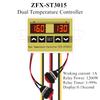 ZFX-ST3015 Двойной контроллер температуры 12 В 24 В 220 В Контроллер инкубатора Цифровой термостат Контроллер температуры Регулятор
