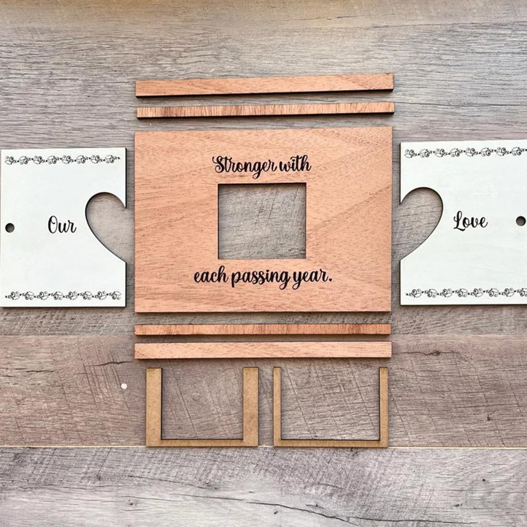 Wooden Photo Frame Mother's Day Creative Ornaments Bedside Photo Display Picture Frame Desktop Memorial Decoration Photo Frame