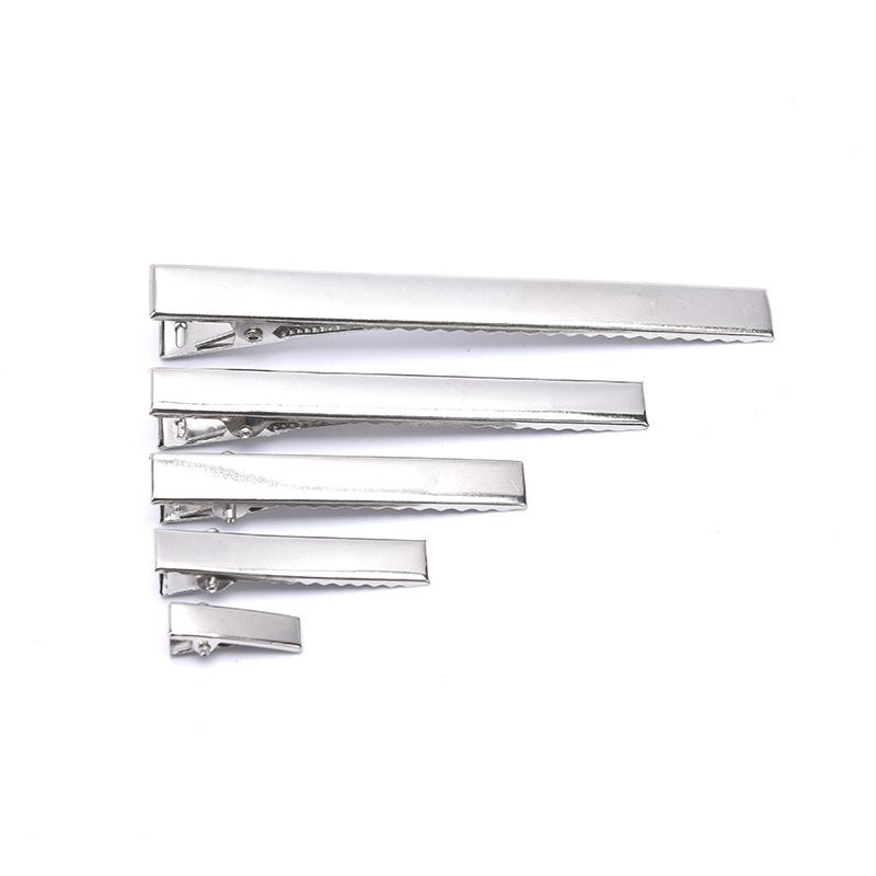 50 шт. Серебряный тон металлический зажим-крокодил зажимы пружинный зажим-утконос