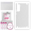 apgo Protective Skin Sticker for the Back+sides Compatible with Samsung Galaxy S22 Plus, Full Wrap Film, Foil, Vinyl - Pattern Transparent Carbon