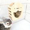 Bunny Hay Feeder Chinchilla Rabbit Food Dispenser Hanging Wooden Hay Manger Rack Holder for Guinea Pig Hamster