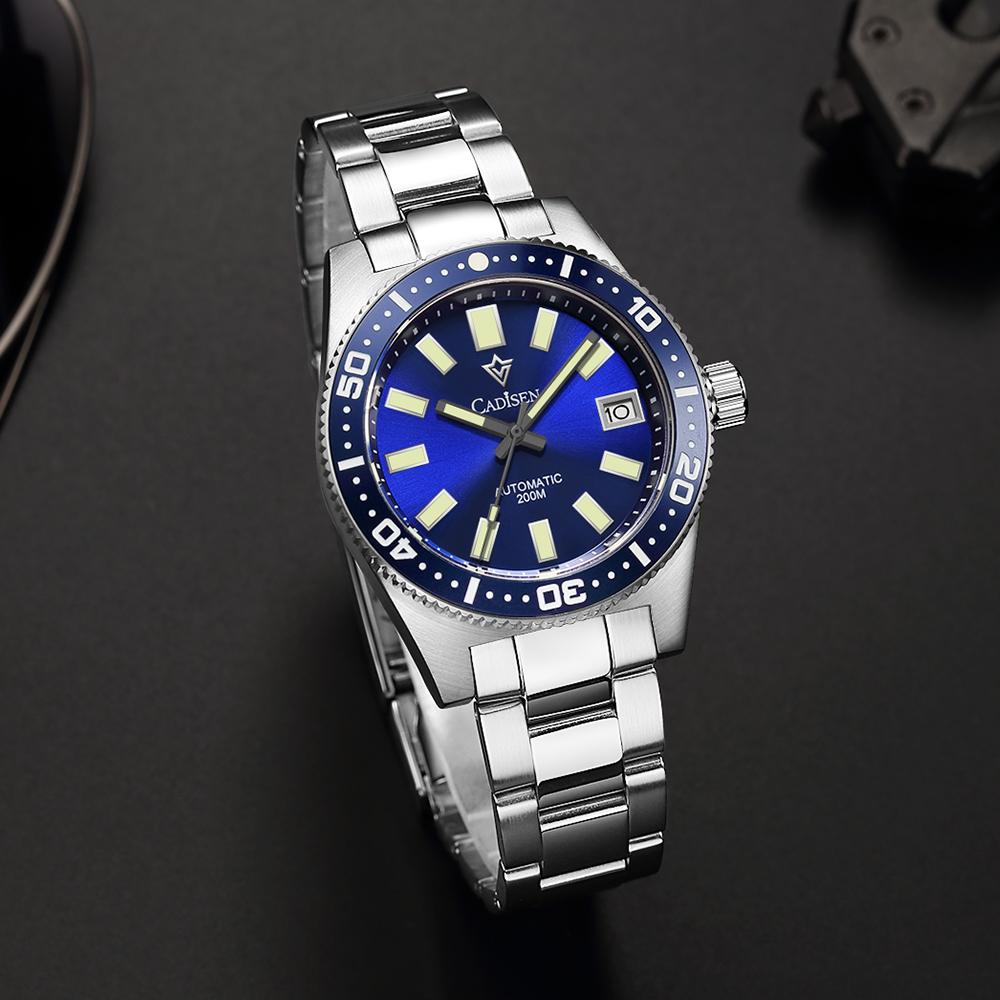 Cadisen 8207 Новые роскошные мужские часы высшего бренда с коробкой 200 м водонепроницаемые автоматические мужские механические часы