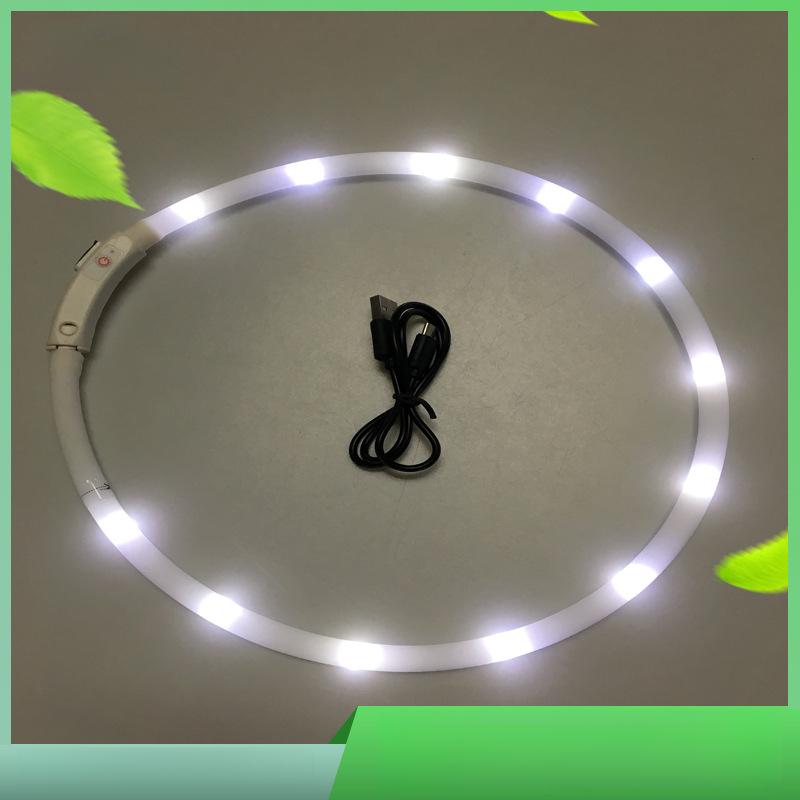LED Luminous Collar USB Charging Luminous Three Flashing Modes Teddy Golden Retriever Bichon Pet Dog Luminous Collar