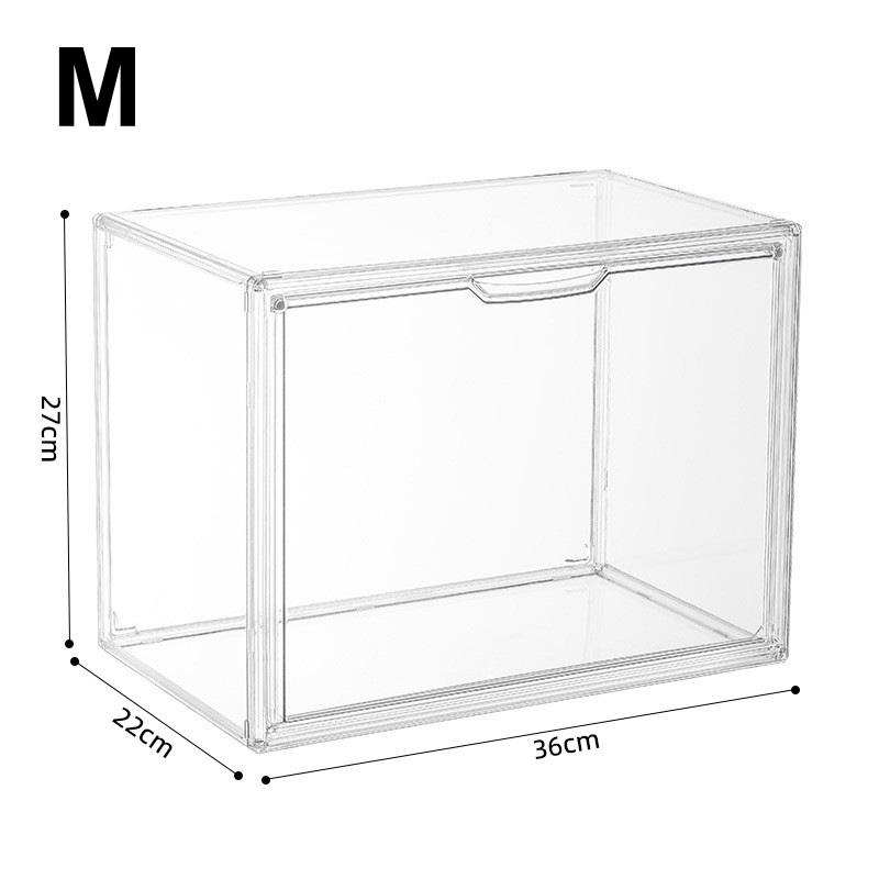 Transparent Acrylic Desktop Display Cabinet - Dustproof Large Capacity Bookshelf, CD Album Book Magazine Sorting Storage Box