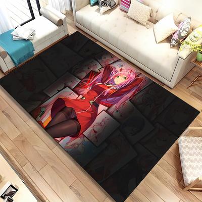 Сексуальный коврик для девочек Zero Two DARLING In FRANXX, ковер для дома, гостиной, спальни, дивана, коврик для двери, детский нескользящий напольный коврик, подарок