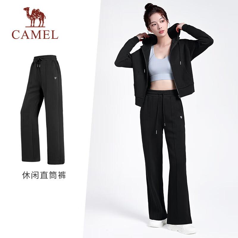 Camel Женские повседневные вязаные брюки-джоггеры прямого кроя