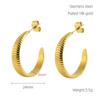 2023 Autumn/Winter C-Shaped Irregular Geometric Earrings for Women - Simple, Versatile, Elegant Design