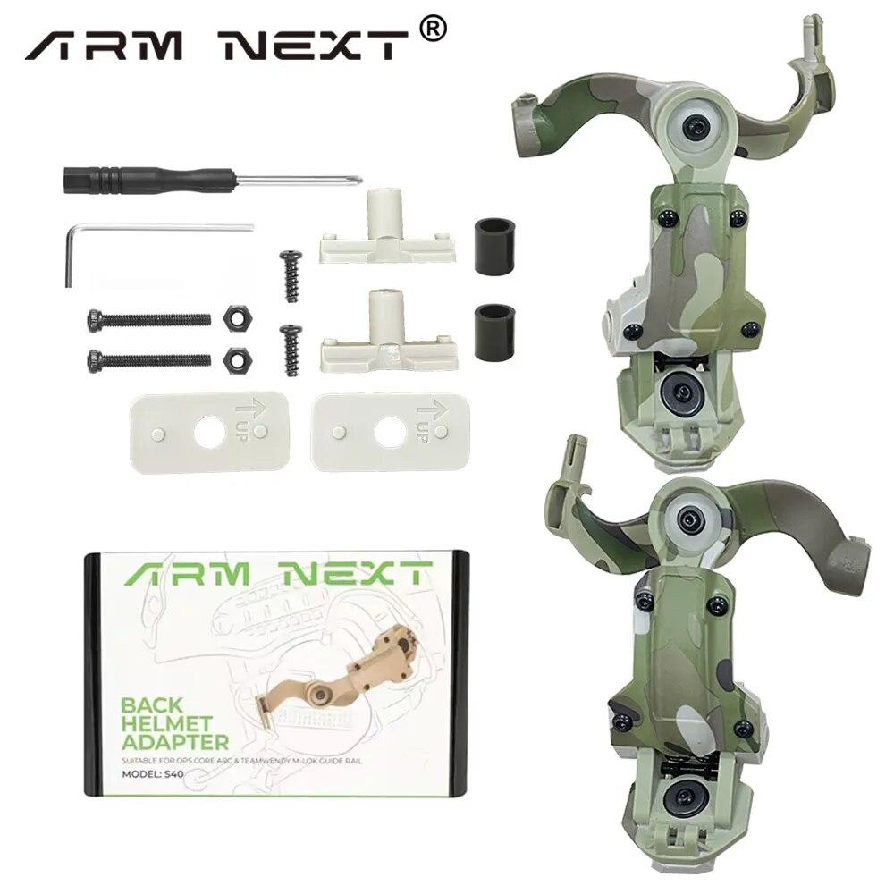 Комплект кронштейнов для гарнитуры для стрельбы Адаптер для поворотной направляющей для шлема под разными углами Подходит для OPS Core ARC и крепления для наушников на направляющей Team Wendy M-LOK