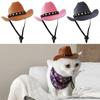 British Pet Dog Hat Star Cowboy Hat Pet Supplies Adjustable Dog Costume Top Hat Headwear Pet Hat Dogs Caps Pet Sun Hat for Cat