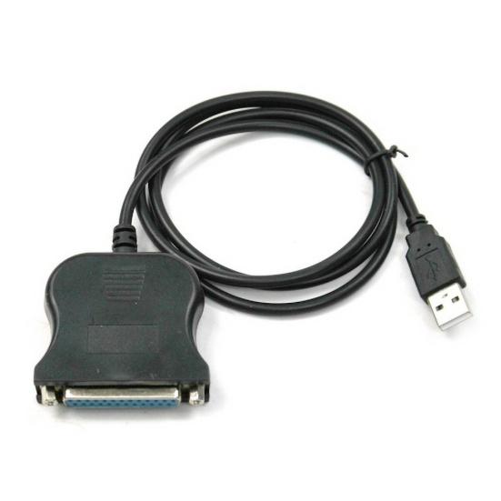 Кабель-конвертер USB папа на DB25 мама параллельный для принтера 25-контактный адаптерный шнур