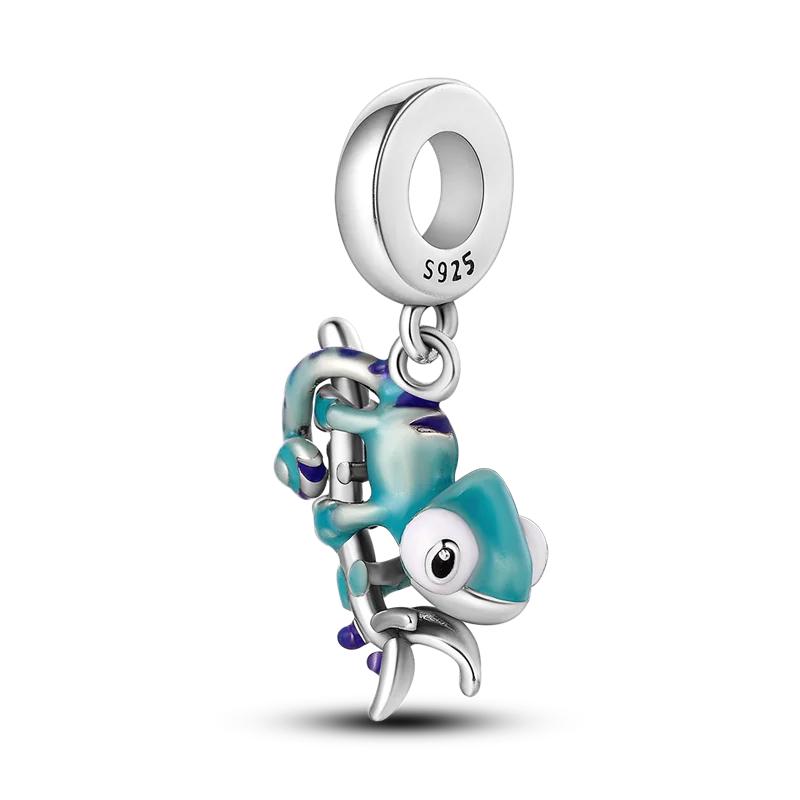Glow in The Dark Firefly Charm Bead Fit Necklace Bracelet 925 Silver Chameleon Pendant Beads Women DIY Jewelry Making