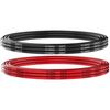 Yiqigou 2M Flexible Silicone Wire, 10AWG, 12AWG, 14AWG, 16AWG, 18AWG, 20AWG, 24AWG RC Cable Lead, Flexible Copper Cable (1M Black Silicone Wire + 1M R