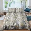 Комплект постельного белья Rustic Flower White из микрофибры с изображением листьев деревьев и цветов, комплект пододеяльников с 3D-принтом и наволочками, декор комнаты