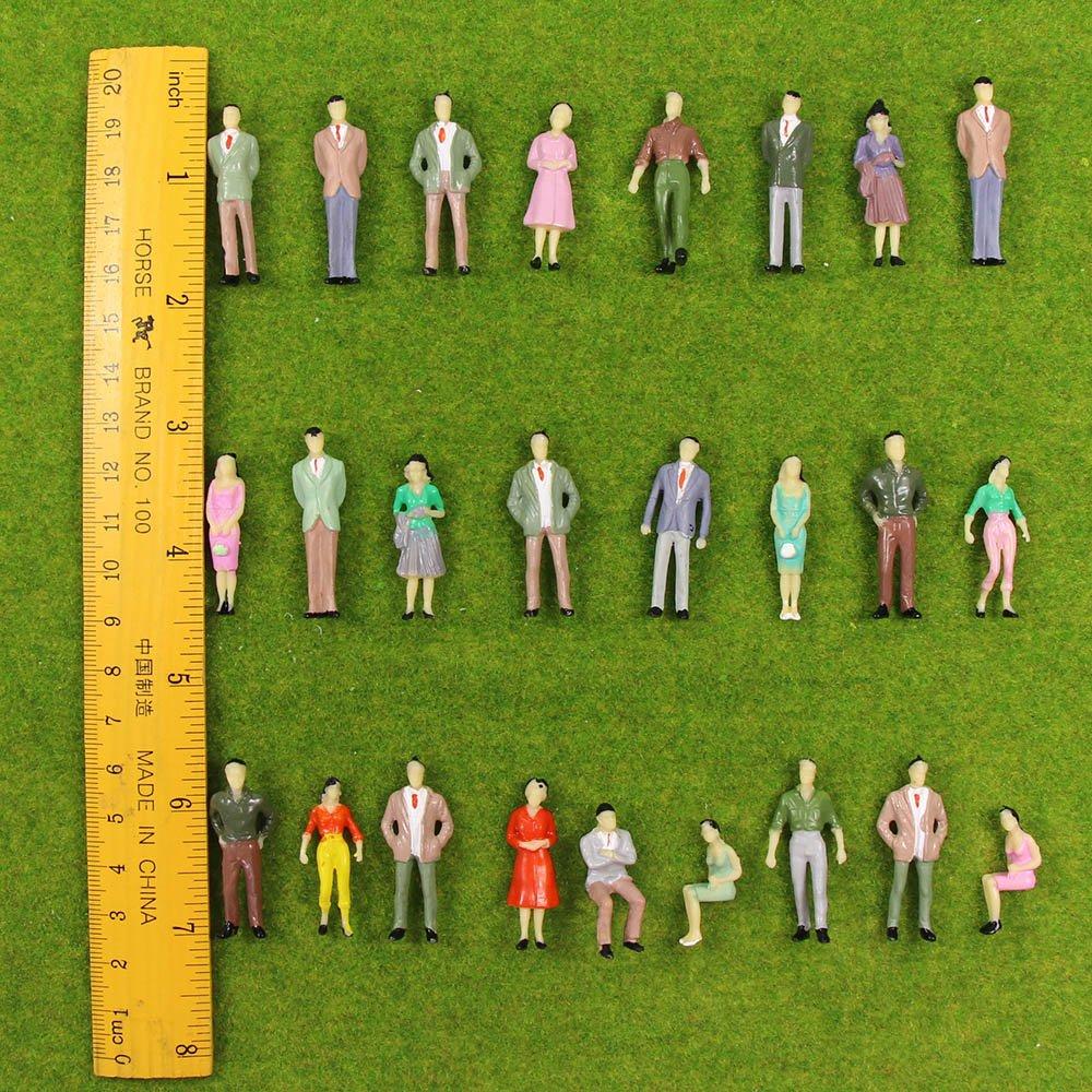 Коллекция декораций Кукла-человек Фигурка художника 35 мм 50 штук Миниатюрный садовый декор Модель железной дороги Модель здания Диорама Образовательная