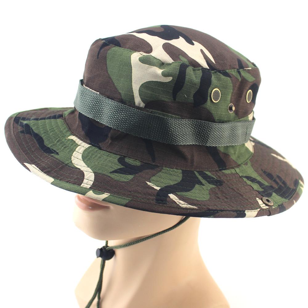 Unisex Outdoor Camouflage Boonie Hat for Camping, Fishing, and Travel - Sun Protection Included