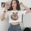 Quokka Goth Fairycore Cyber Y2k Crop Top Woman Korean Fashion 90s Aesthetic Hippie Crop Top T-shirts