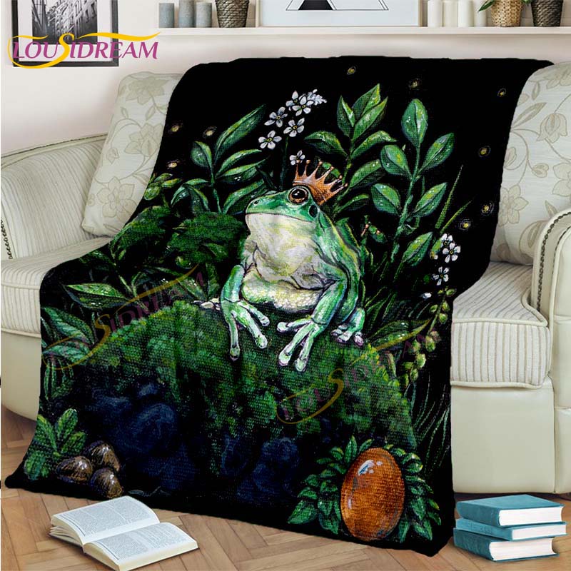 Одеяло с лягушкой-принцем, одеяло с древесной лягушкой, мультяшное одеяло для дивана-кровати, подарочное одеяло, одеяло для взрослых и детей