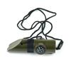 Multifunctional Whistle 7 In 1 Survival Bushcraft Trekking Compass Mirror
