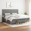 VidaXL Slat Bed Base with Mattress, Upholstered Bed, Double Bed, Adult Bedroom Interior Bed, Modern, 3137022