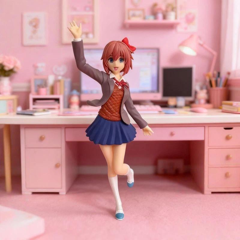 Клуб романтики Sayori Аниме Фигурка Статичная Стоячая ПВХ Модель В Коробке Настольное Украшение Коллекционный Подарок Для Аниме Фанатов