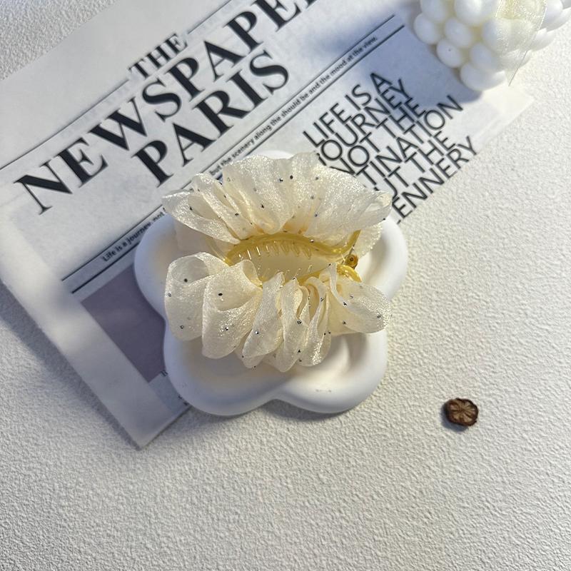 Элегантный темперамент сетка пузырь заколка для волос для женщины простота пучок акула клипса модная девушка заколка для хвостика коготь для волос