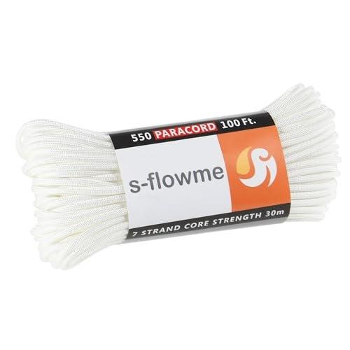 S-flowme CamoPara Паракорд 4 мм x 30 м 7-жильный Полиэстеровый Универсальный Шнур Грузоподъемность 250 кг Оттяжка для Палатки Outdoor DIY Поделки Песчаная Буря