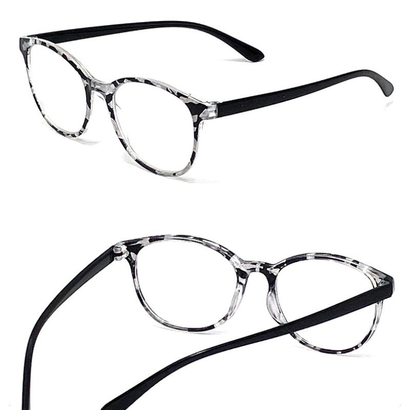 KOTTDO Модные овальные очки для чтения в многоцветном розовом узоре