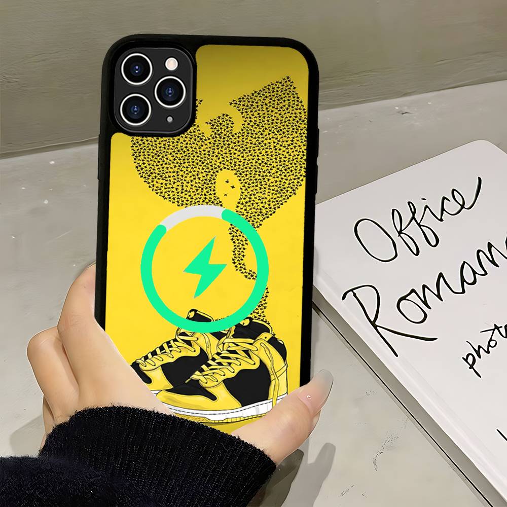 Модные Тренды WU-T-TANG CLANs Магнитный Матовый Чехол Для Телефона Для IPhone 16 17 15 14 13 12 11 Для Magsafe Беспроводной Зарядки Обложка