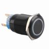 19 мм 1224 В ВКЛ.ВЫКЛ. Черный Водонепроницаемый Самоблокирующийся Фиксатор Кнопка Плоский Переключатель Красный Светодиод