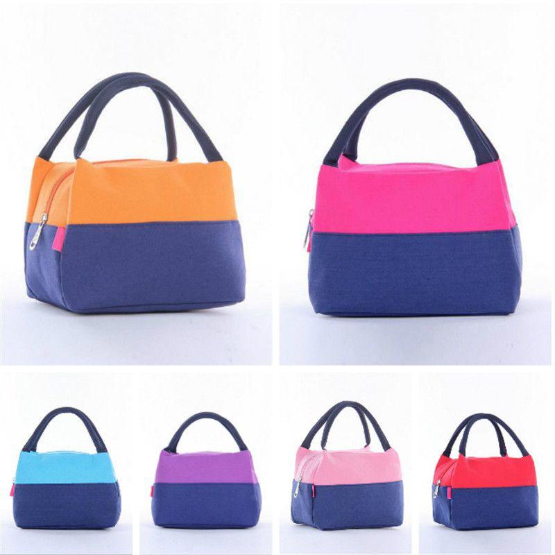 Lightweight Canvas Lunch Bag With Leakproof Feature And Easy-carry Handle