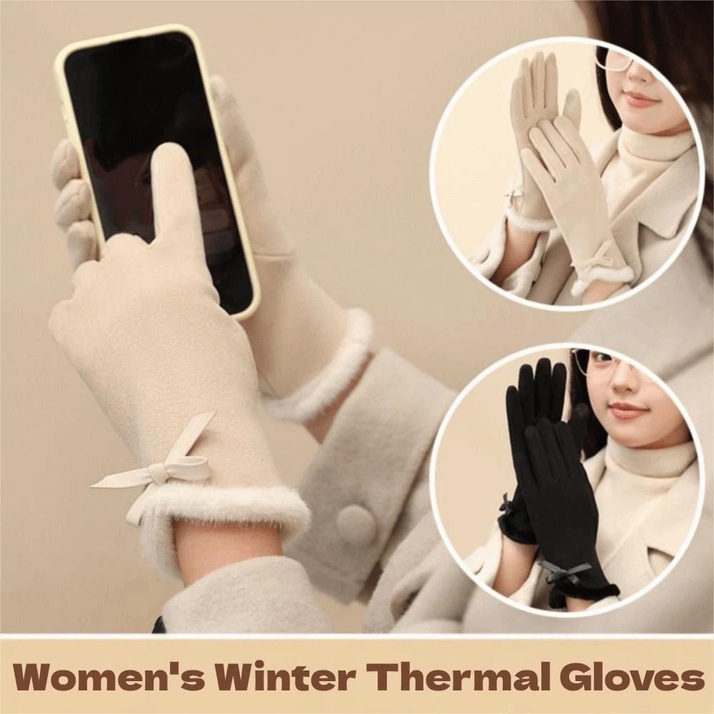 Thermal Lined Female Touchscreen Gloves Thicken Cycling Warm Gloves Warm Equipment