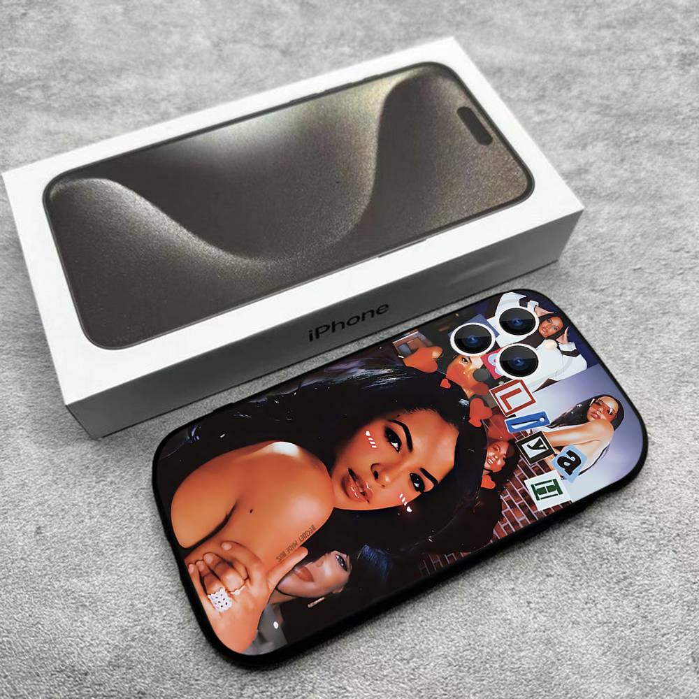 Чехол для телефона в стиле хип-хоп с изображением певицы A-Aaliyah для iPhone 17,16,15,14,13,12, Pro, Max, Plus, E, SE4, Air, Mini, черный, мягкий