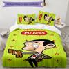 Mr Bean 3pcs Bedding Set Duvet Cover Closure Includes 1 Duvet Cover & 2 Pillowcases for All Seasons Bedroom Home Dorm Decor
