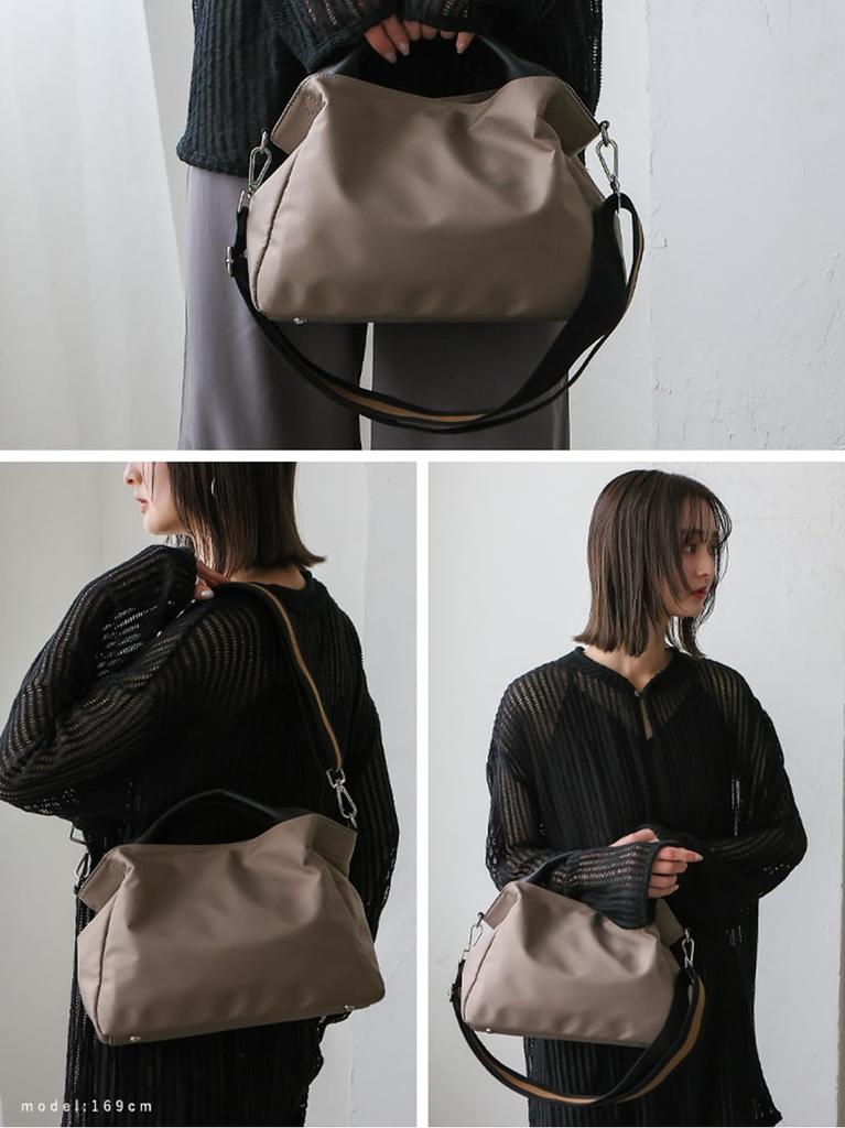 VITAFELICE Женская сумка-тоут из натуральной кожи и парусины, серая, 2-сторонняя (inb-10001z) (Нейлон Бежевый)