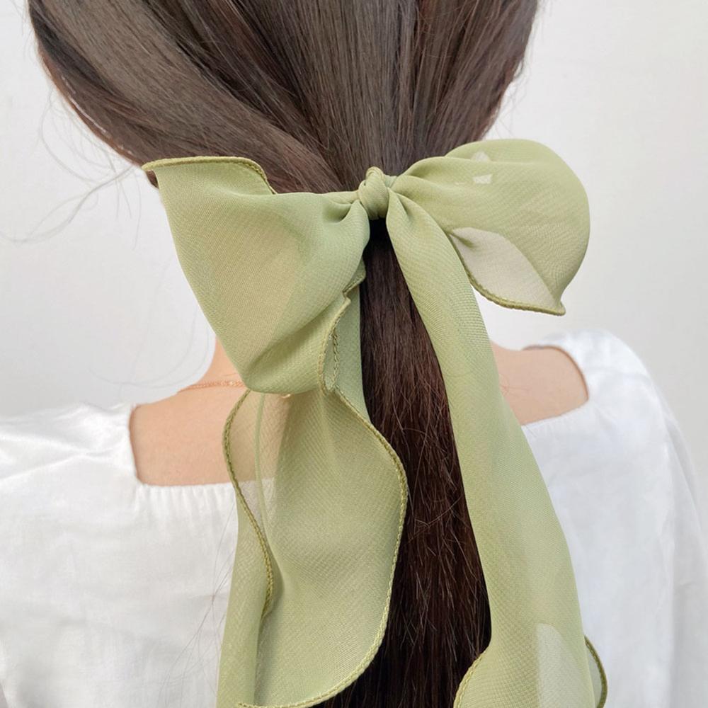Летние однотонные кружевные резинки для волос из пряжи и ленты, женские резинки для волос с бантом, держатели для хвостиков, резинки для волос для девочек, аксессуары