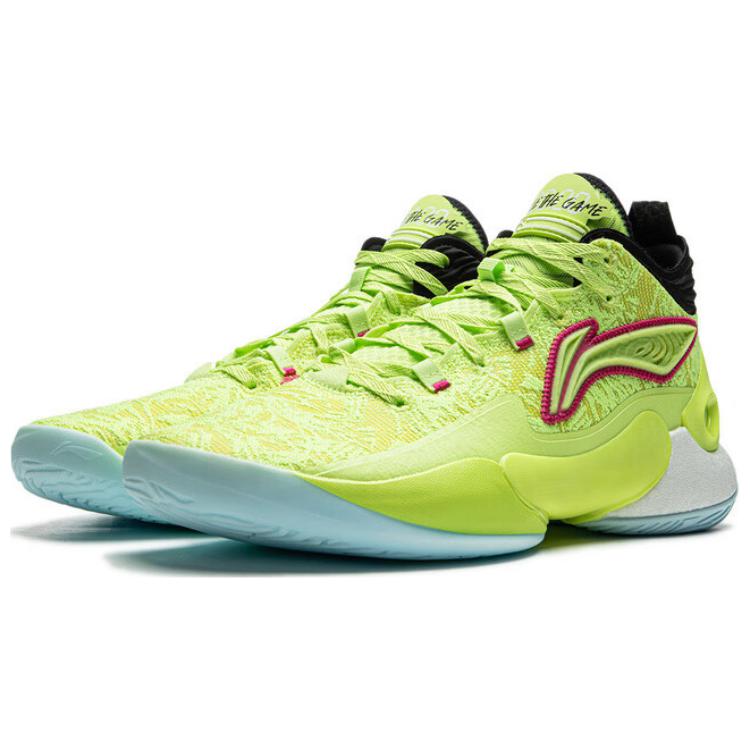 Li Ning Yu Shuai 18 Basketball Shoes Men Sneaker Green Black ABAU087-2