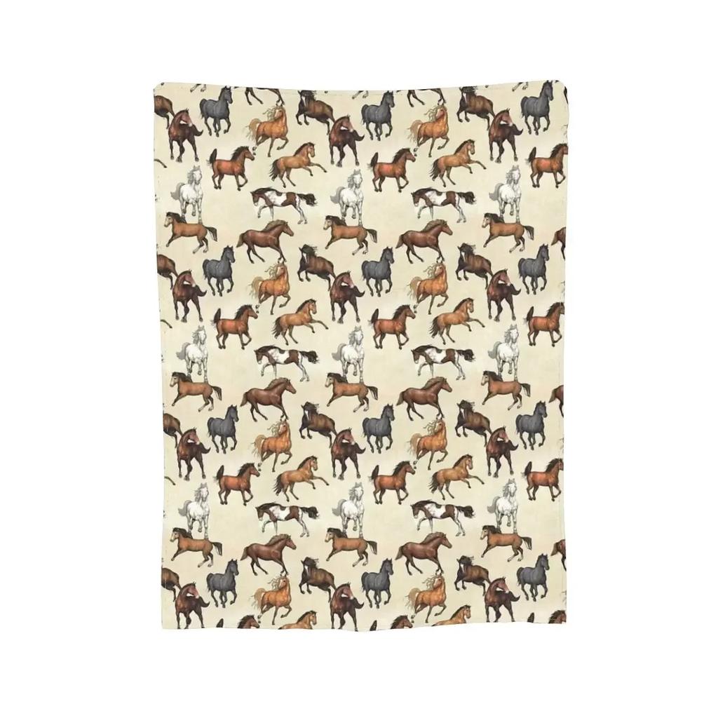 Одеяла с узором заката и лошади, мягкое теплое флисовое одеяло, постельное белье для кровати, гостиной, пикника, путешествий, дома, дивана