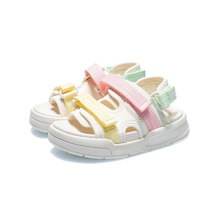 Li Ning Kids Coca Sports Sandals Kids Sandals White Yellow Pink YKKR008-4