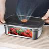 Ланч-бокс из нержавеющей стали 304 с крышкой, герметичный, не протекающий, коробка для бенто, контейнер для хранения в холодильнике/морозильнике, ланч-бокс для кемпинга на открытом воздухе