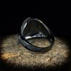 Unique Exaggerated Geometric Hollow Ring Black Gold Two-tone Zircon Ring Elegant Women's Black Gold Jewelry Party Ring AVE