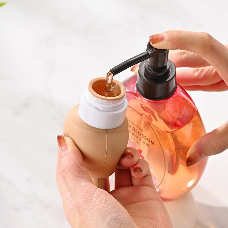 Портативный набор силиконовых бутылочек в форме медведя для косметики, дезинфицирующего средства для рук и моющего средства