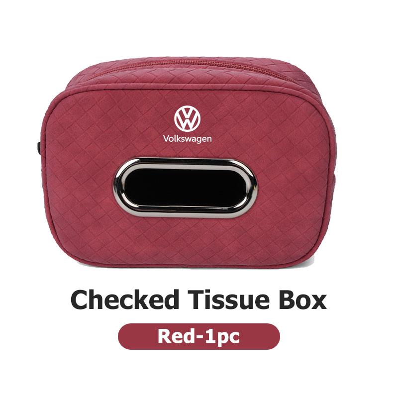 Leather Car Tissue Box Hanging Auto Tissue Holder for Car Seat Back For Volkswagen VW Golf 4 5 6 7 Polo Jetta Sagitar Magotan GZ2