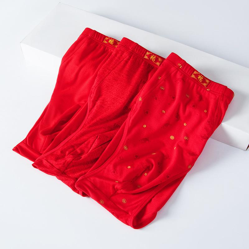1 шт. Мужские красные боксеры большого размера, нижнее белье с высокой талией для среднего возраста, трусы-боксеры, модальные шорты от XL до 8XL