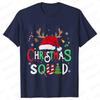 Футболка Christmas Squad Crew для женщин, хип-хоп, мягкие топы Y2k, модные повседневные футболки с принтом Санта-Клауса в стиле Харадзюку, футболки с коротким рукавом
