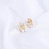 Цветочные мини-жемчужины Простые элегантные модные украшения Серьги-цветы Серьги-гвоздики с жемчугом