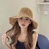 Соломенная шляпа, женская летняя модная универсальная солнцезащитная шляпа для защиты от солнца, пляжная шляпа для отдыха, дышащая, ажурная, плетеная, классная шляпа