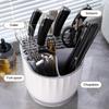 360 Degrees Rotating Knife Holder Multi-Function Utensil Holder Knife Block Flatware Drainer Storage Box Spoon Fork for Kitchen