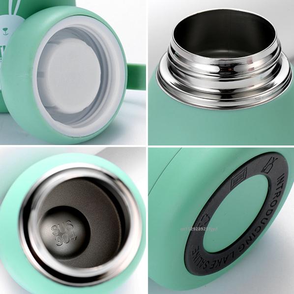 Маленькая симпатичная мини-термосная чашка, портативная карманная термокружка для воды из нержавеющей стали, термос для девочек и детей