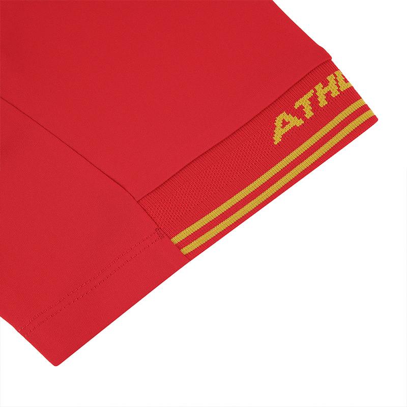 Li-Ning Дышащая удобная рубашка-поло с золотым декором Унисекс топы APLW743-1